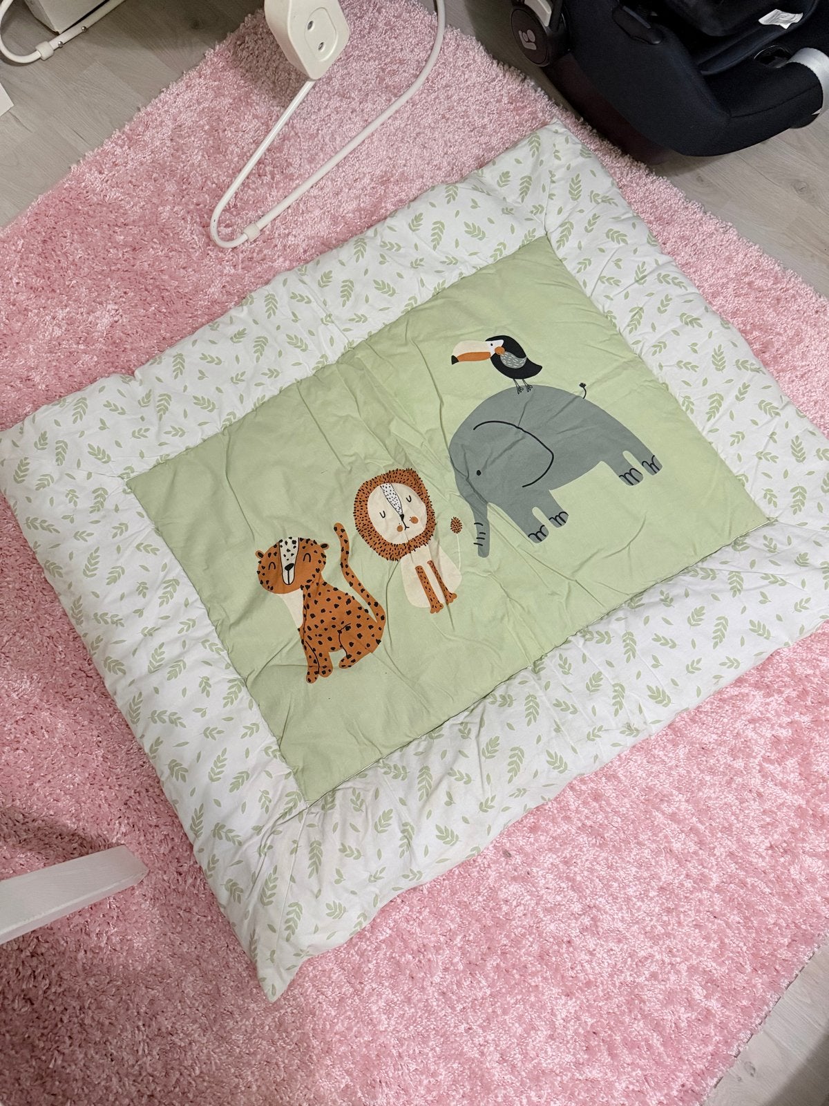 Baby speelkleed met jungle dieren, Ophalen of Verzenden, Zo goed als nieuw, Groen, Deken