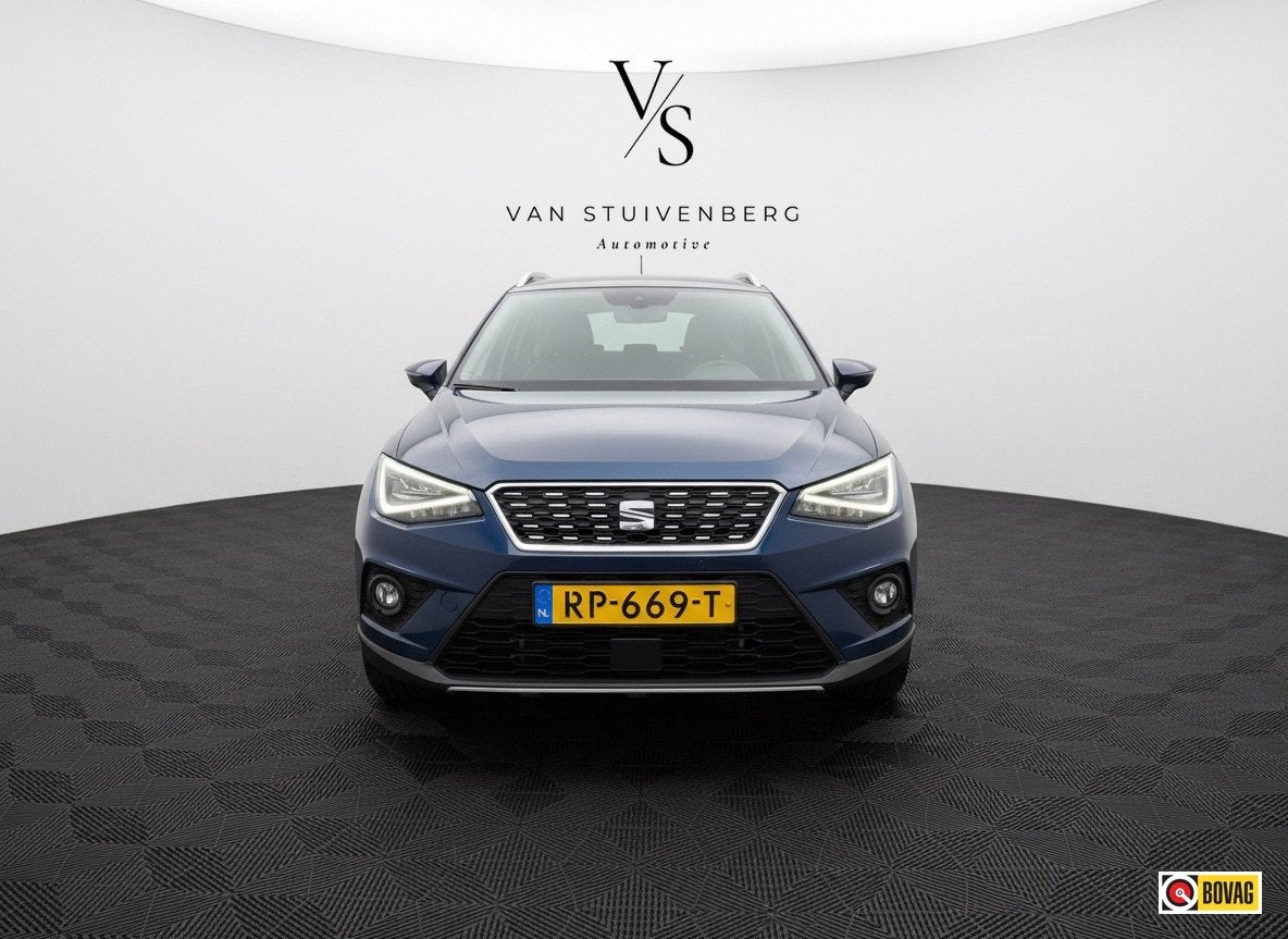Seat Arona 1.0 TSI Xcellence Launch Edition CARPLAY NAVI CRU, Auto's, Gebruikt, Blauw, 116 pk, 49 €/maand