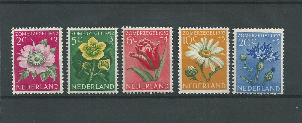 Nederland 1952, NVPH 583 t/m 587, postfris., Ophalen of Verzenden, Na 1940, Postfris