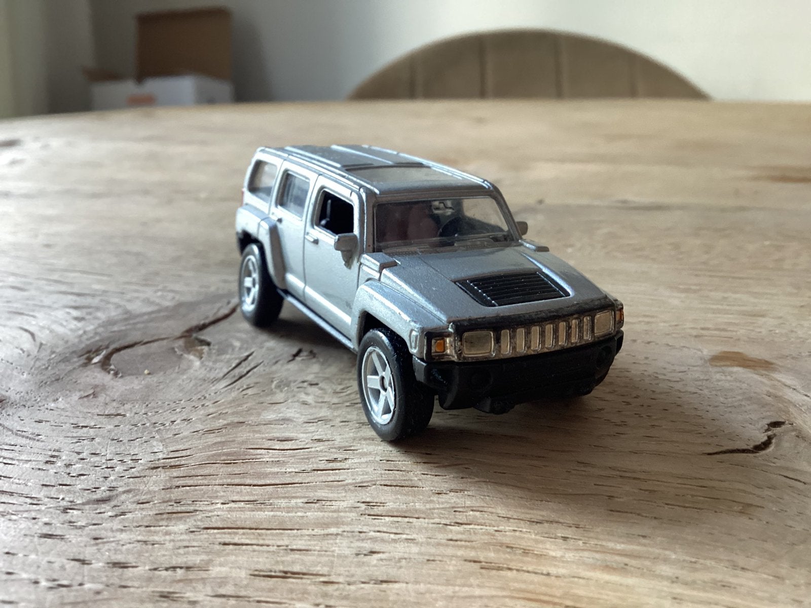Welly Hummer H3 SUV 1:64 Diecast Modelauto Zilver, Ophalen of Verzenden, Gebruikt, Auto