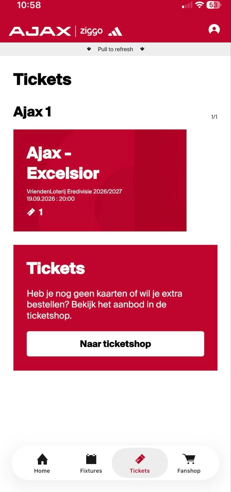 Ajax-Excelsior 19 september 20.00 uur vak 416, Losse kaart, Eén persoon, September