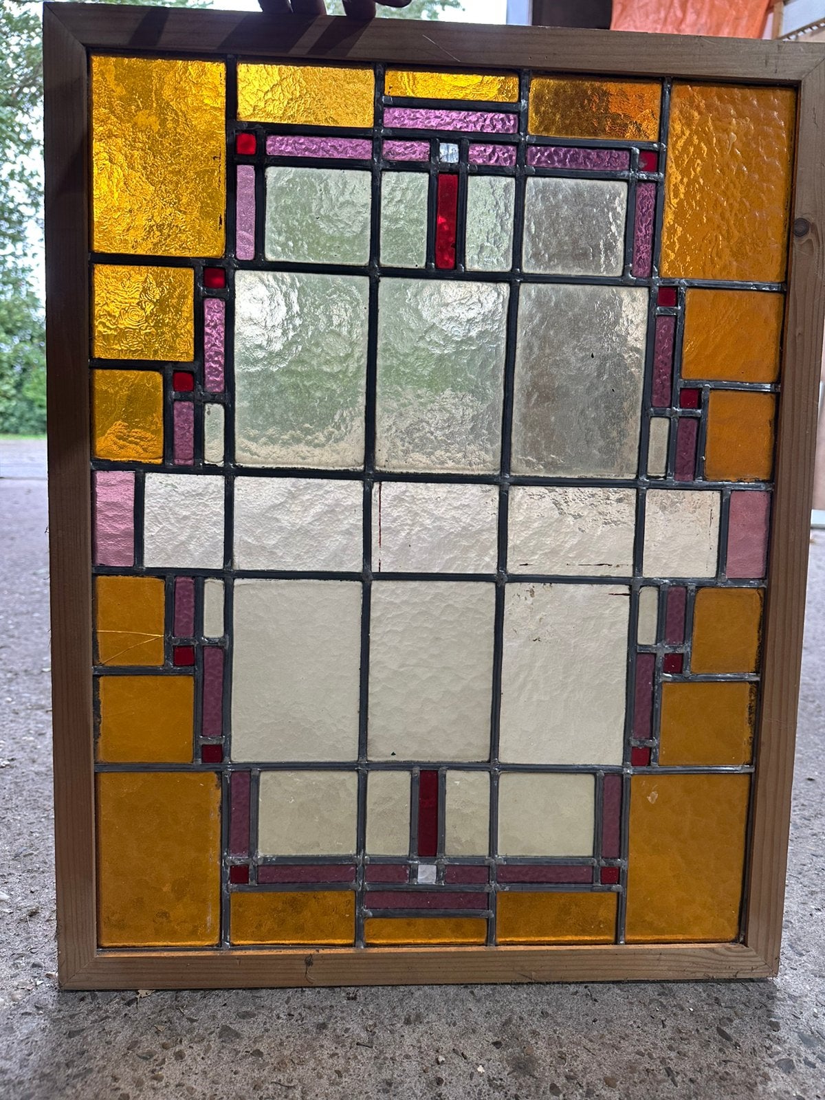 Glas in lood raam, Ophalen, Zo goed als nieuw, Minder dan 80 cm, Glas in lood