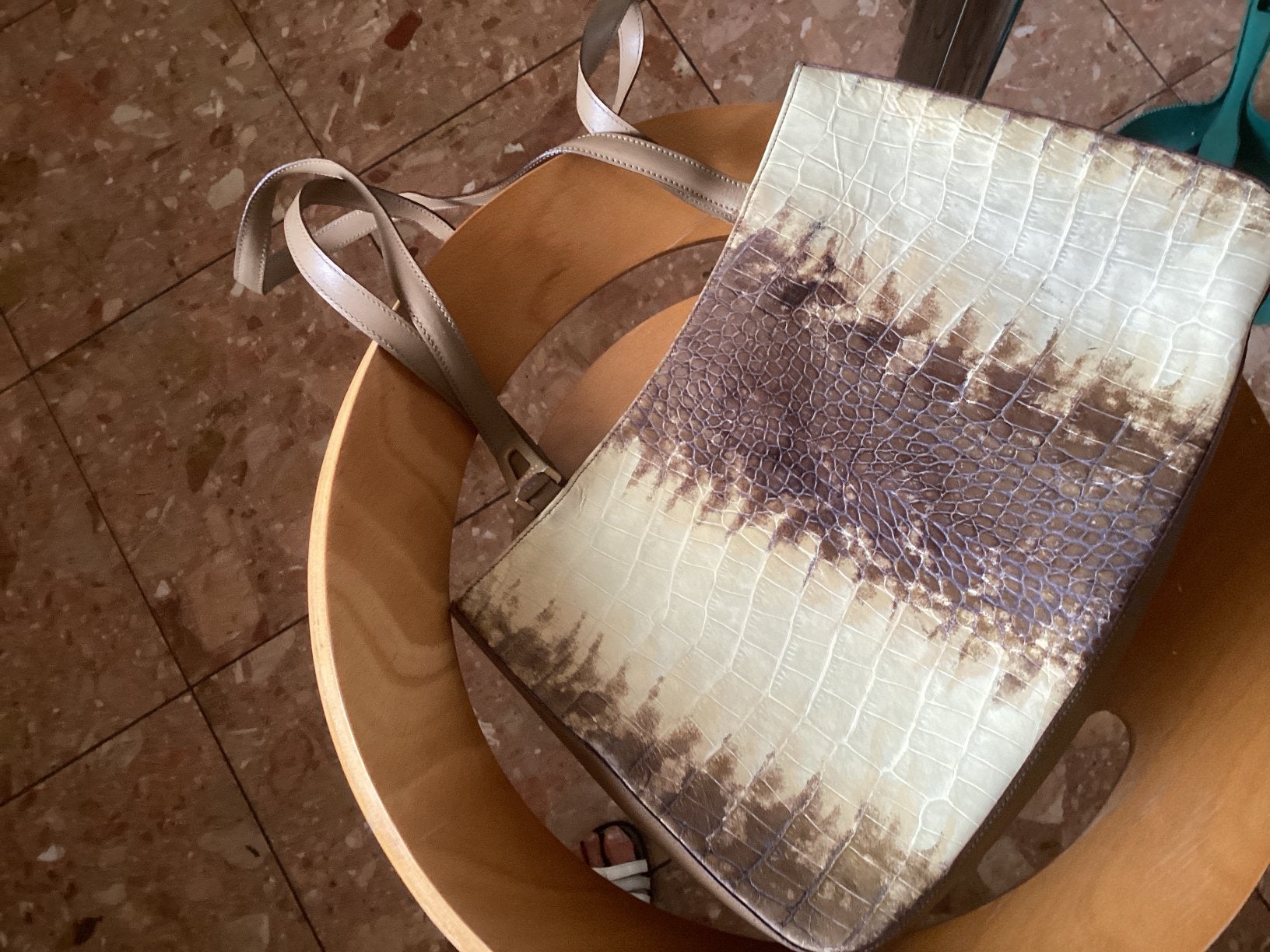 Schoudertas  Barbara  / Milano  Leder // hoog 22x34x6 cm, Sieraden, Tassen en Uiterlijk, Ophalen of Verzenden, Zo goed als nieuw