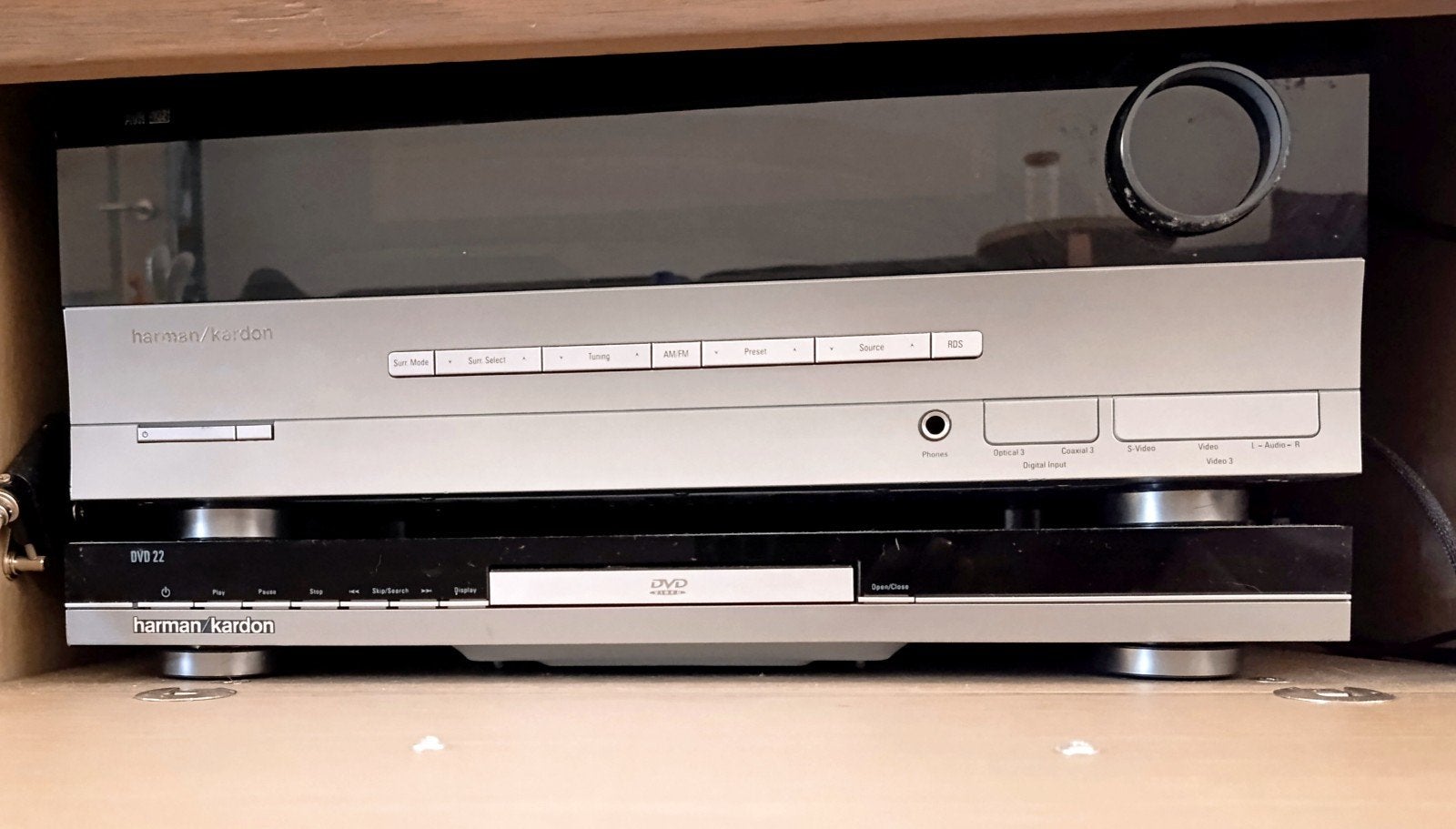 Harman/Kardon AVR en DVD 22 set, Audio, Tv en Foto, 120 watt of meer, Ophalen, Overige merken, Gebruikt