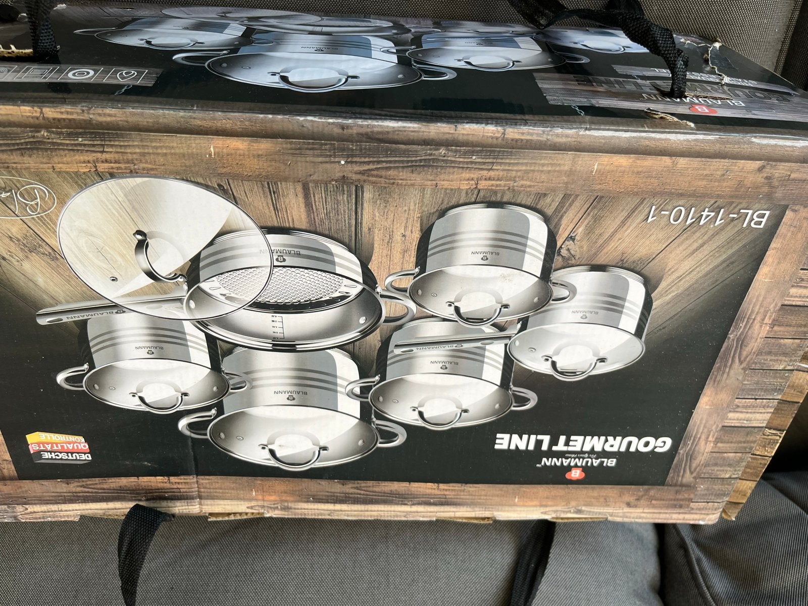 Blaupunkt Gourmet Line Pannenset 12-delig RVS, Huis en Inrichting, Ophalen, Nieuw, Pannenset, Rvs