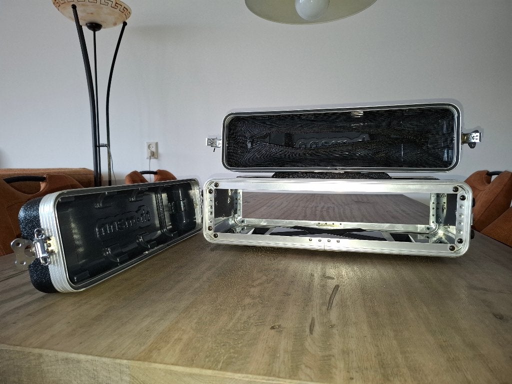 Flightcase 2U double door, Ophalen, Zo goed als nieuw, Overige instrumenten, Flightcase