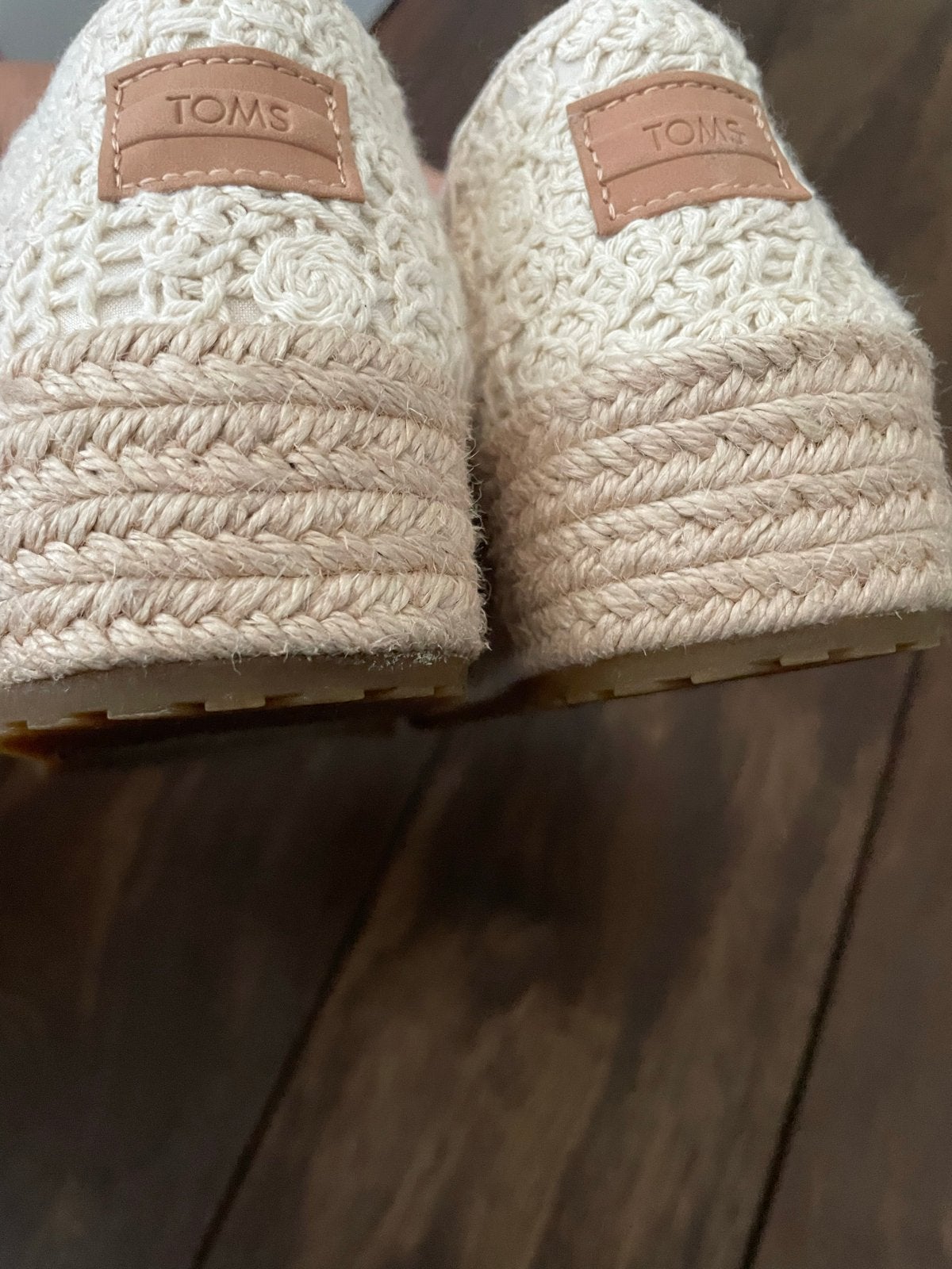 TOMS Espadrilles - Crème gehaakt - Maat 39, Kleding | Dames, Verzenden, Beige, Zo goed als nieuw, Espadrilles of Moccasins