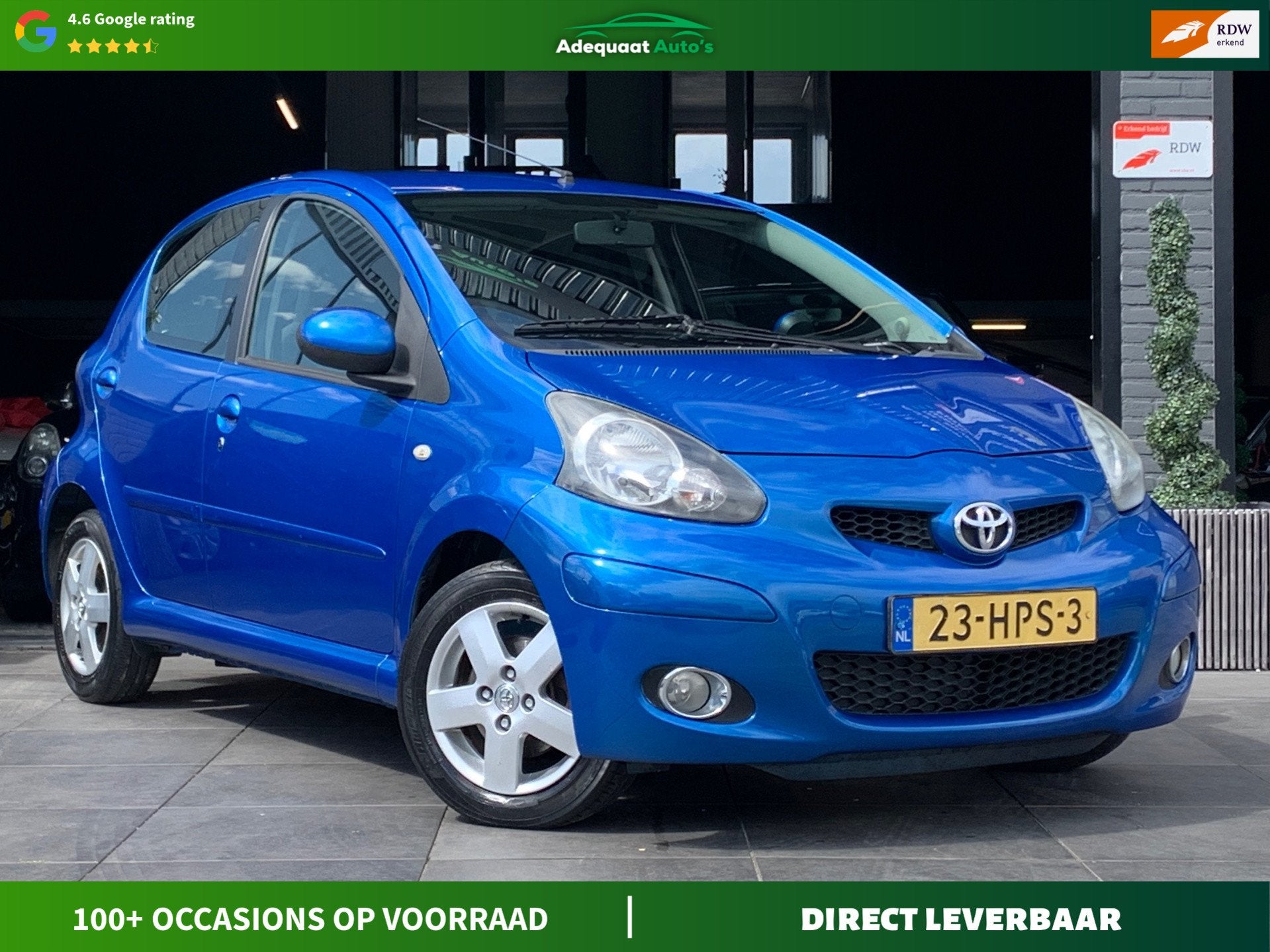 Toyota Aygo 1.0-12V|2e eig|NAP|Airco|El.Ramen|5deurs|APK|AUX, Voorwielaandrijving, Stof, Gebruikt, Met garantie (alle)