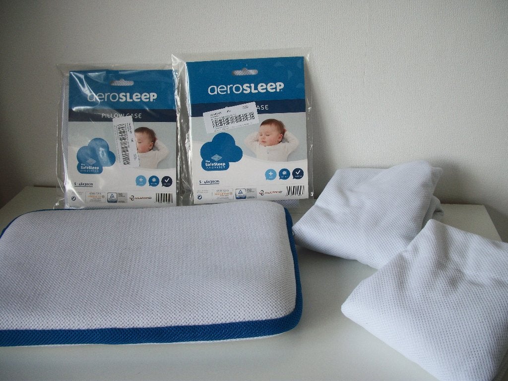 Aerosleep - Kussen 2 Kussensloop 2 Hoeslaken 140 x 70 Nieuw, Kinderen en Baby's, Ademend, Jongetje of Meisje, Peuterbed, Nieuw