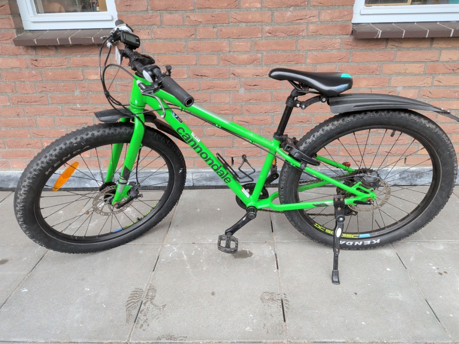 Cannondale kinderfiets 24 inch - Groen - dikke banden, Fietsen en Brommers, Versnellingen, Minder dan 49 cm, Schijfrem, Ophalen