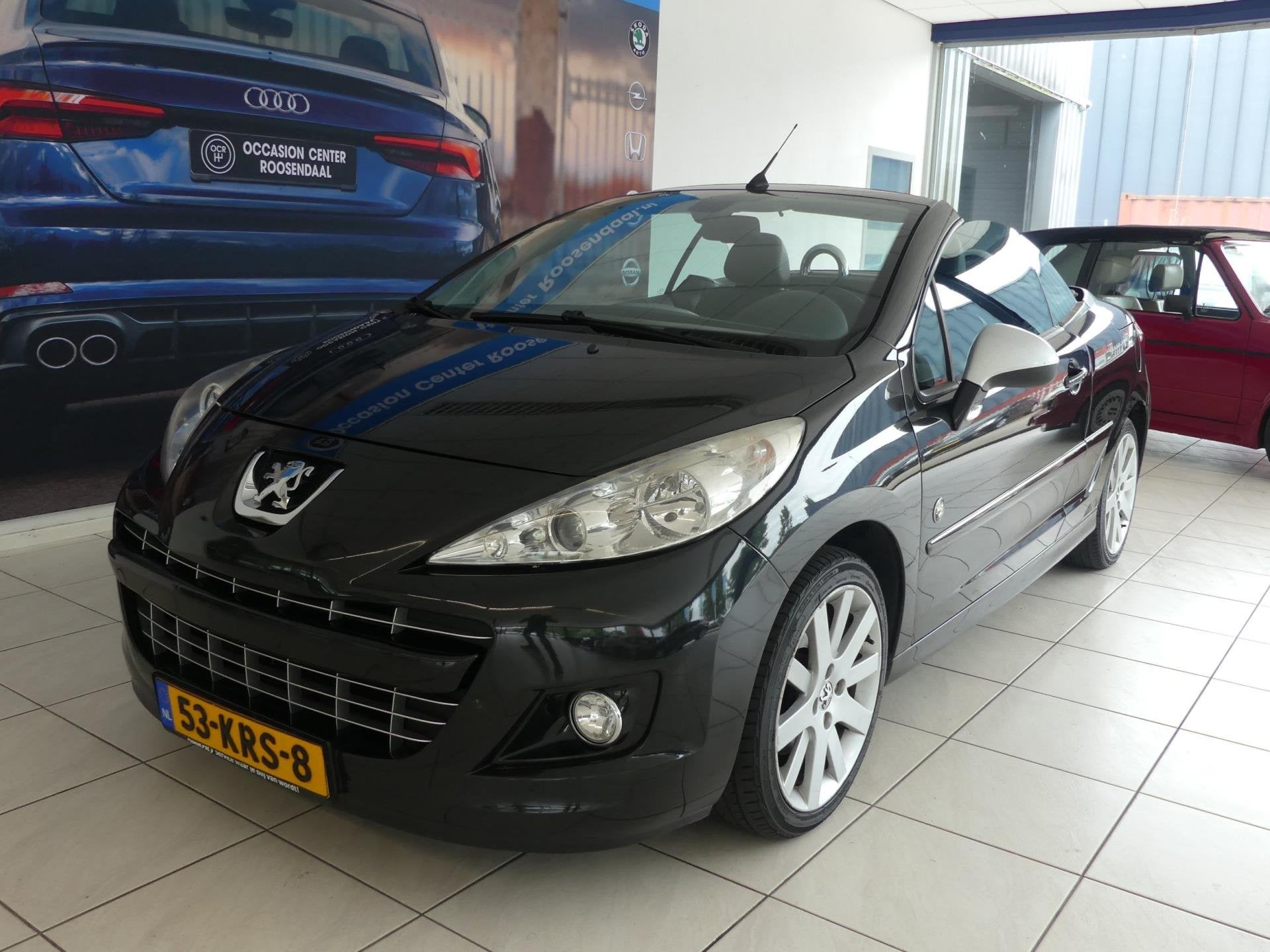 Peugeot 207 CC 1.6 THP Roland Garros Climate Control Cruise, Auto's, Gebruikt, Zwart, 4 cilinders, 4 stoelen