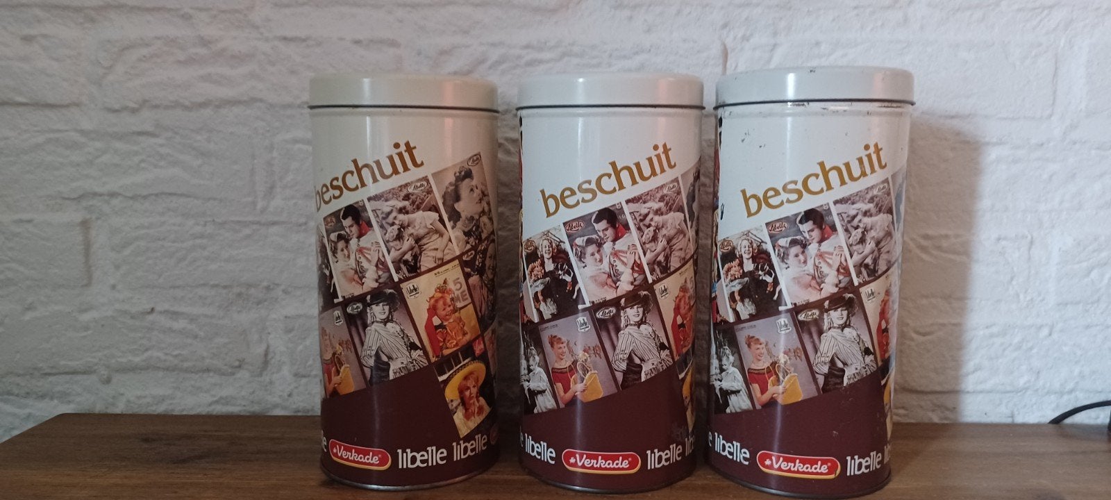 Verkade Libelle beschuitbussen., Ophalen of Verzenden, Gebruikt, Beschuit, Verkade