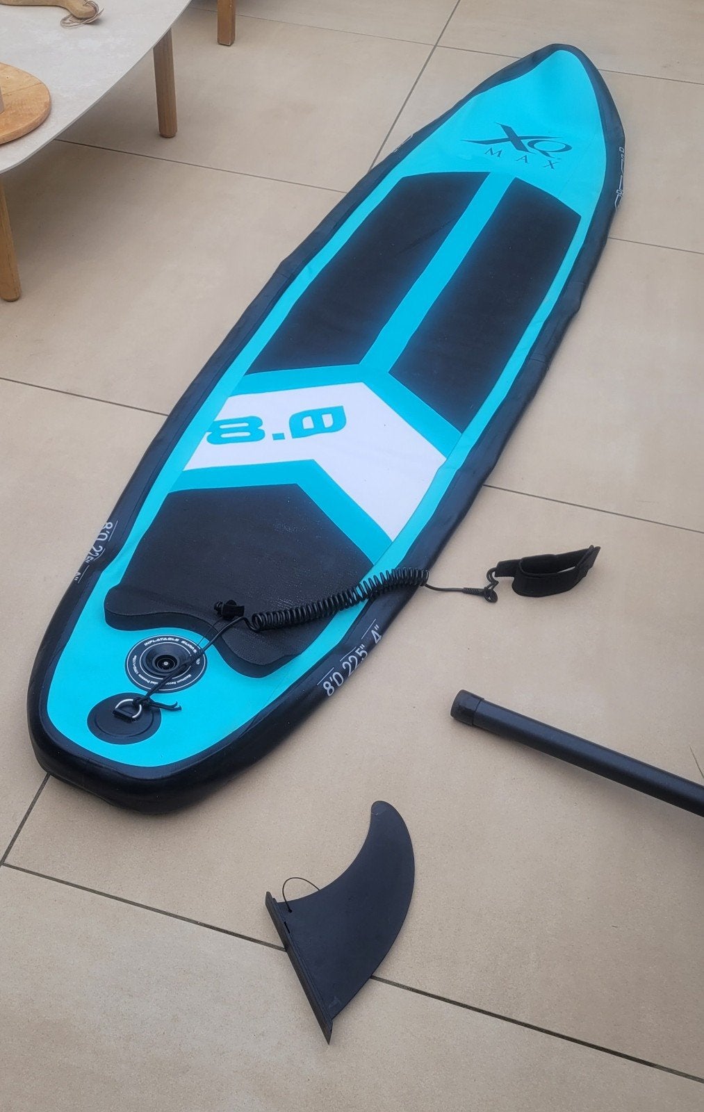 SUP QMax 8.0 blauw - Zo goed als nieuw, Watersport en Boten, Suppen, Ophalen, Zo goed als nieuw, SUP-boards
