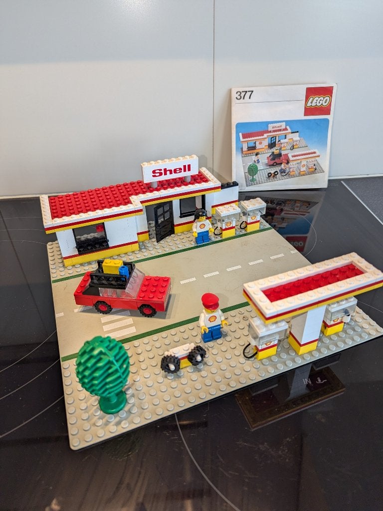 Lego set 377 Shell  station compleet, Lego, Ophalen of Verzenden, Zo goed als nieuw, LEGOLAND