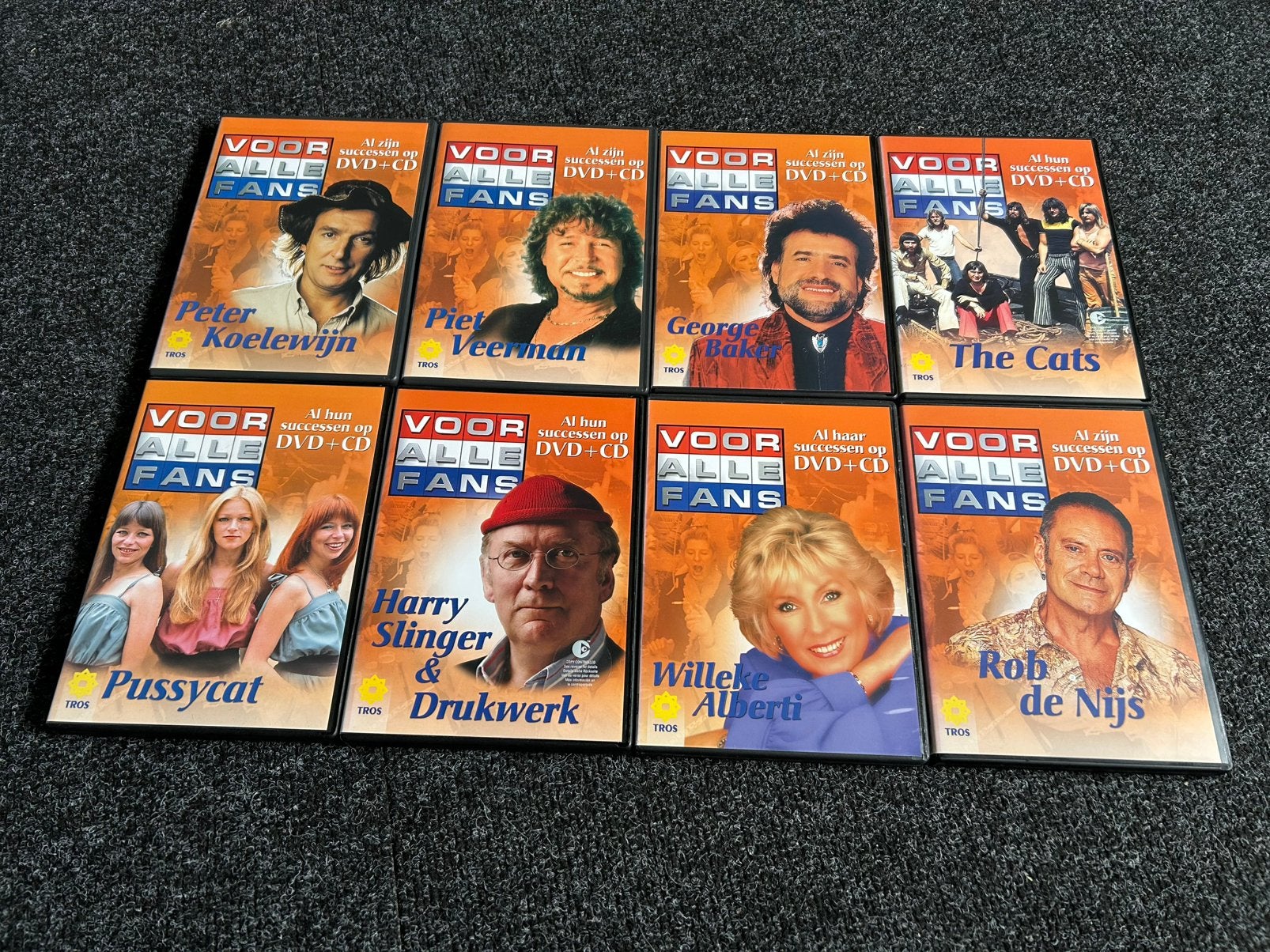 8 x dvd + cd voor alle fans, Alle leeftijden, Ophalen of Verzenden, Gebruikt
