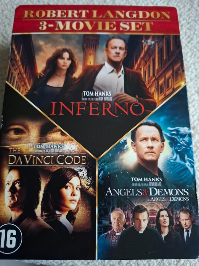 Robert Langdon 3 movie set, Cd's en Dvd's, Vanaf 16 jaar, Ophalen of Verzenden, Zo goed als nieuw