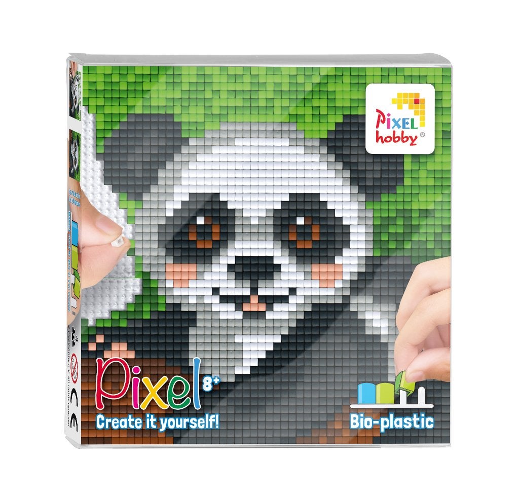 Pixelhobby Create it yourself set 44007 panda 12 x 12 cm, ., Dieren, Nieuw, Ophalen of Verzenden