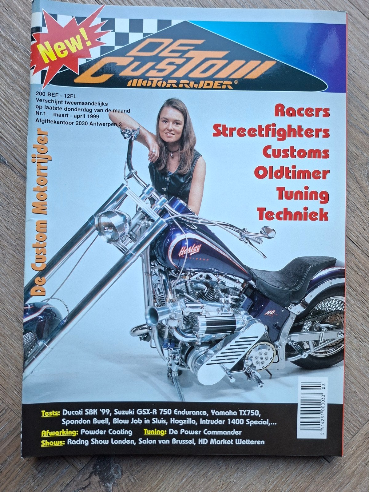 De Custom Motorrijder Nr.1 - maart-april 1999, Ophalen of Verzenden, Gelezen, Onbekend, Algemeen