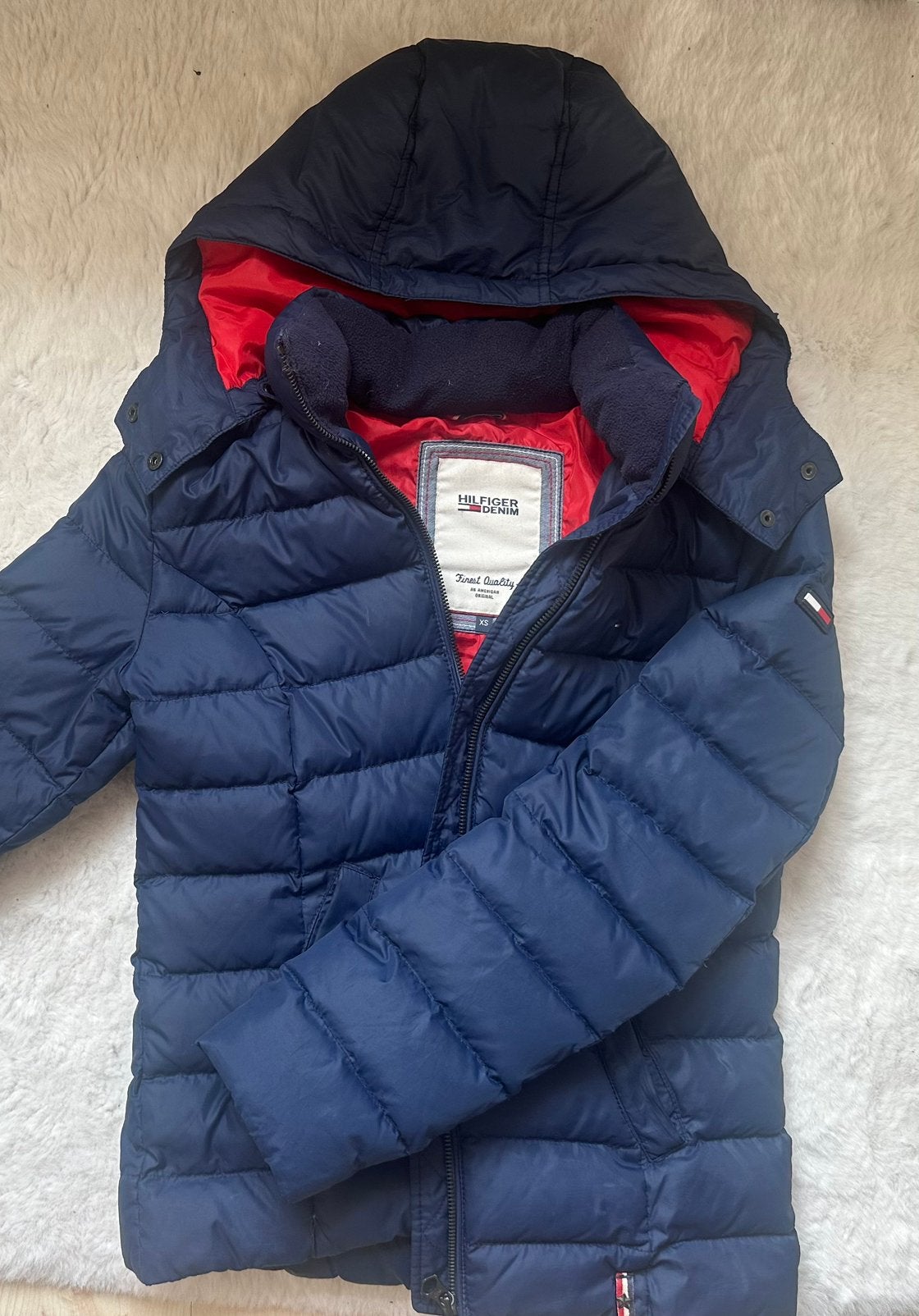 Tommy Hilfiger jas, Ophalen of Verzenden, Zo goed als nieuw, Maat 46 (S) of kleiner, Blauw