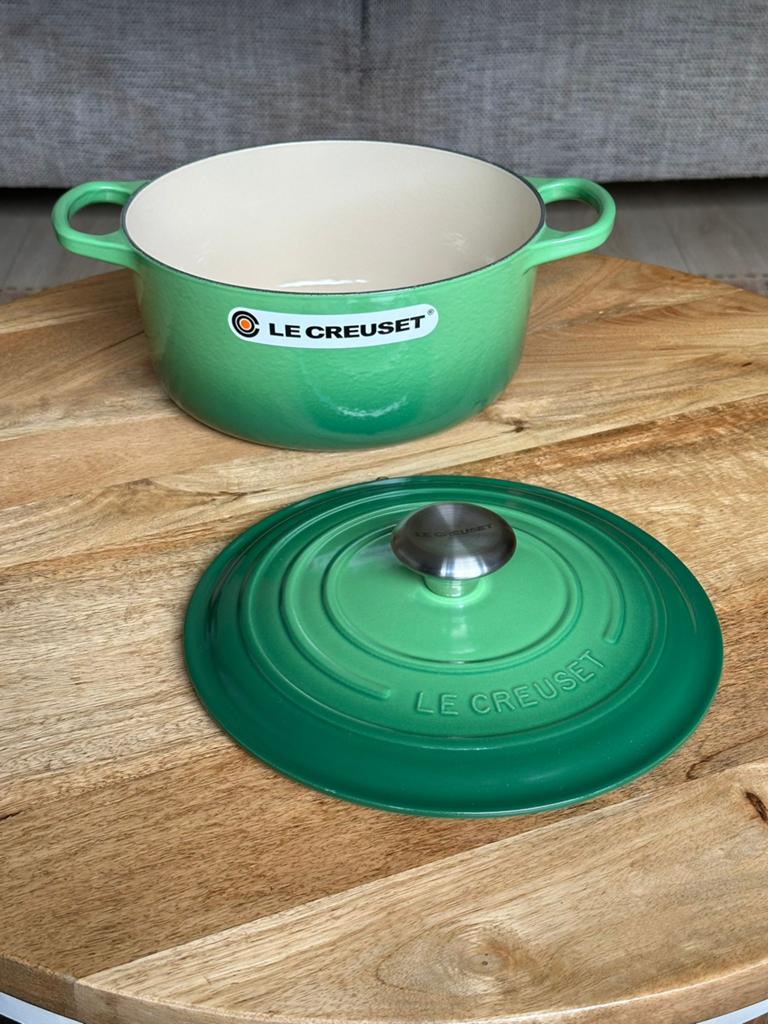 Le Creuset gietijzeren braadpan 24 cm – Bamboo, Ophalen of Verzenden, Nieuw, Gietijzer, Koekenpan of Braadpan