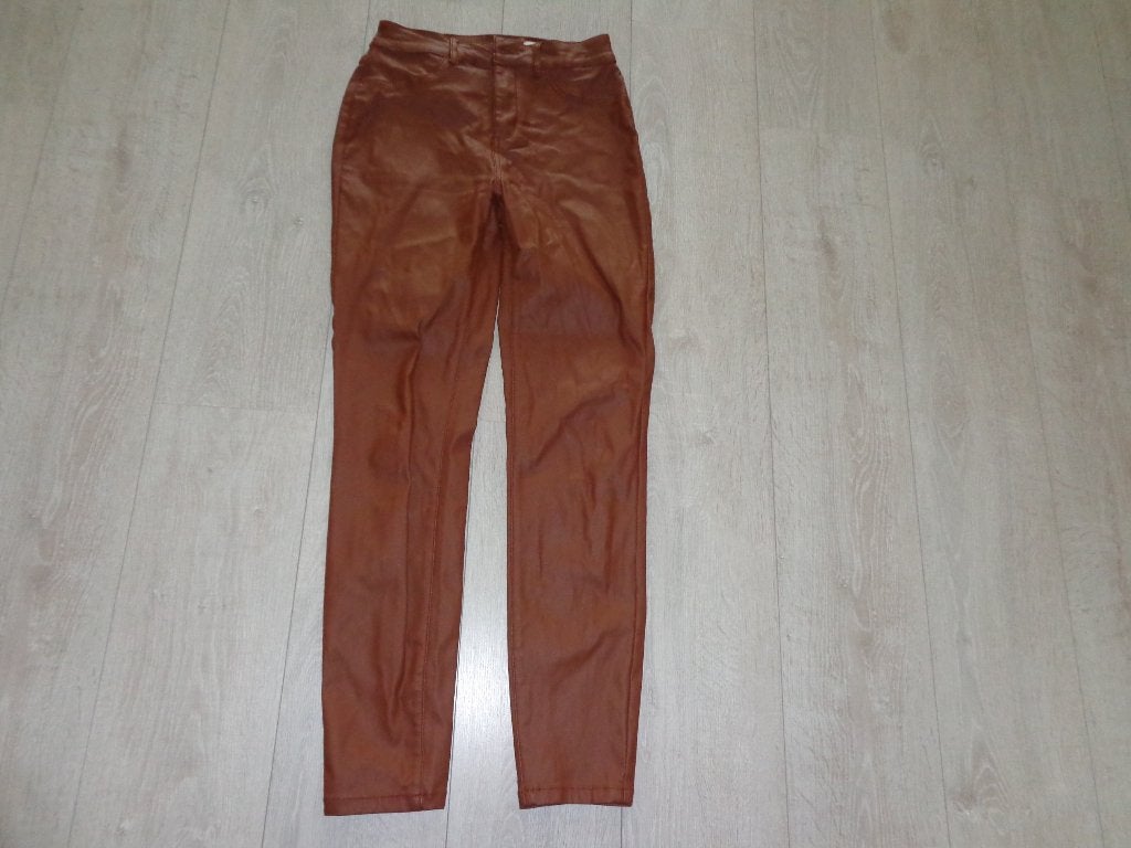 bruine nepleren skinny damesbroek van Miss Etam, maat 38, Maat 38/40 (M), Bruin, Ophalen of Verzenden, Zo goed als nieuw