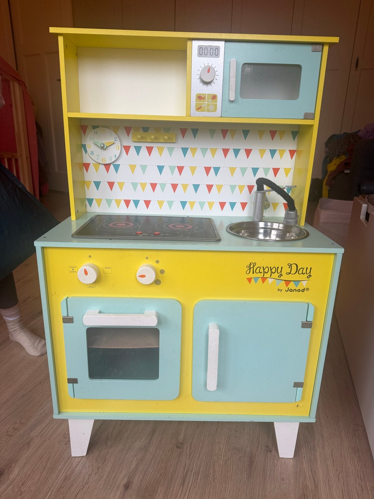 Janod Happy Day Speelkeuken met accessoires, Ophalen, Gebruikt, Hout, Speelkeuken