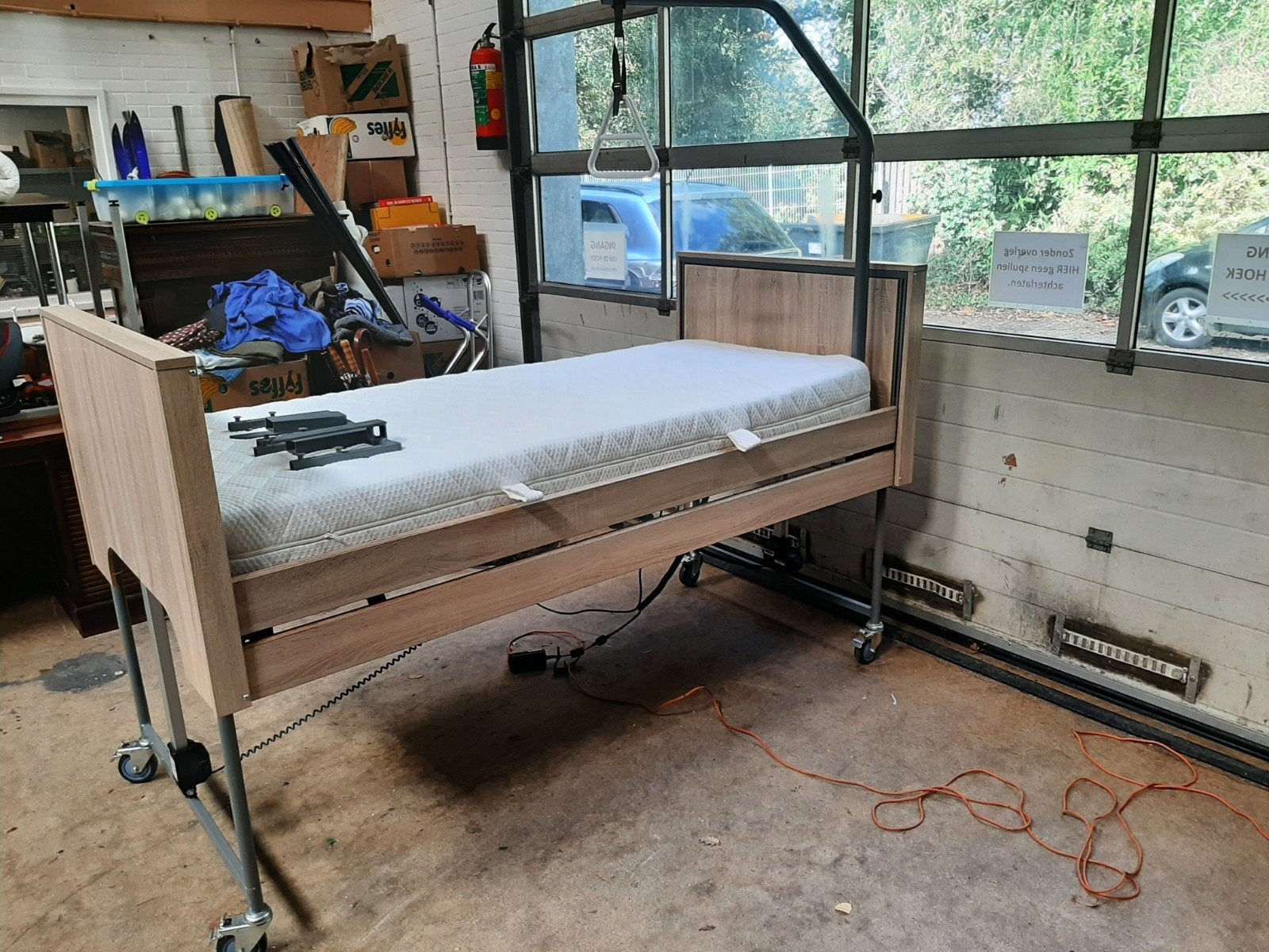 zorgbed ecofit s plus low met papegaai en matras, Huis en Inrichting, Ophalen, Bruin, 200 cm, Metaal