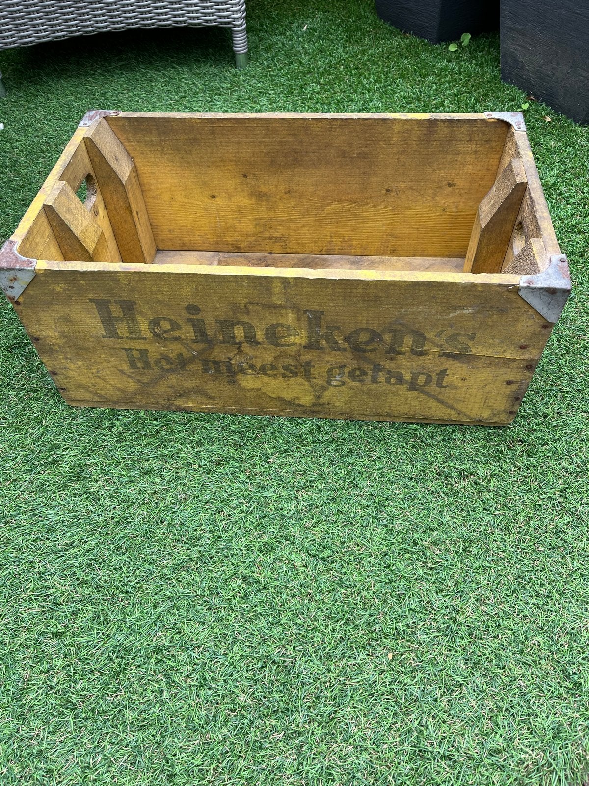 Vintage Heineken Bierkrat - Houten Kist, Ophalen of Verzenden