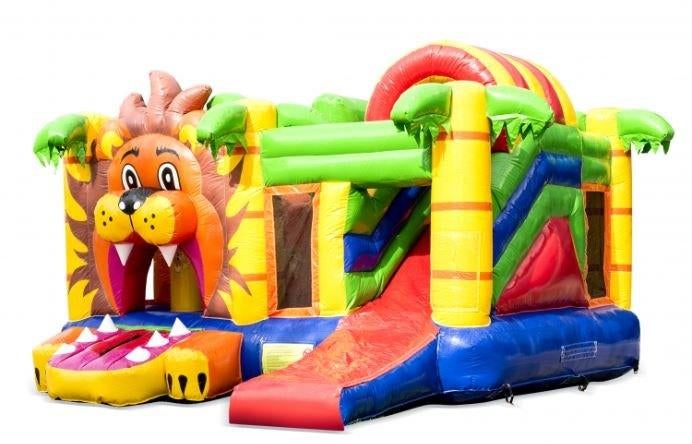Multiplay Leeuw springkussen te huur, huren, Ophalen of Verzenden, Zo goed als nieuw, Overige