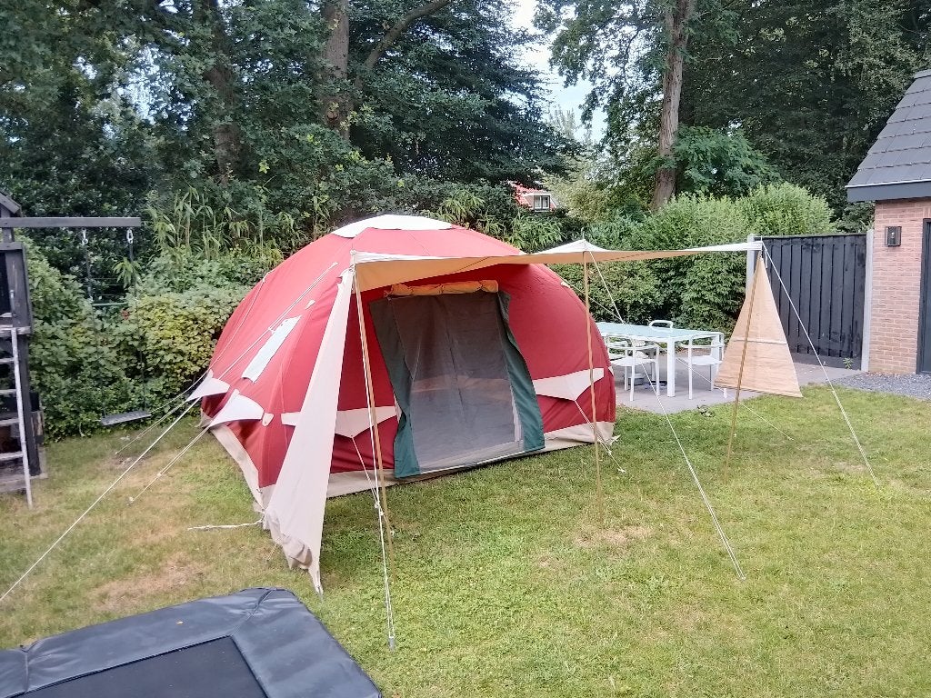 Karsten opblaasbare tent 350 Bordeaux rood met accessoires, Ophalen, Gebruikt, Tot en met 5