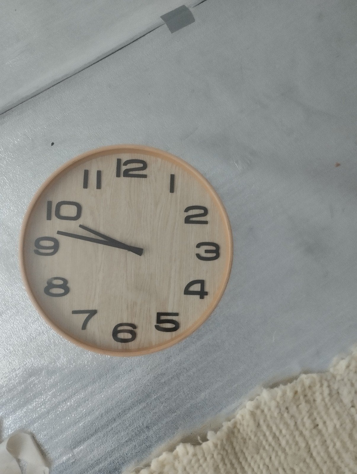 Moderne wandklok - Houtlook - 40 cm, Ophalen, Bruin, Analoog, Werkt op batterijen