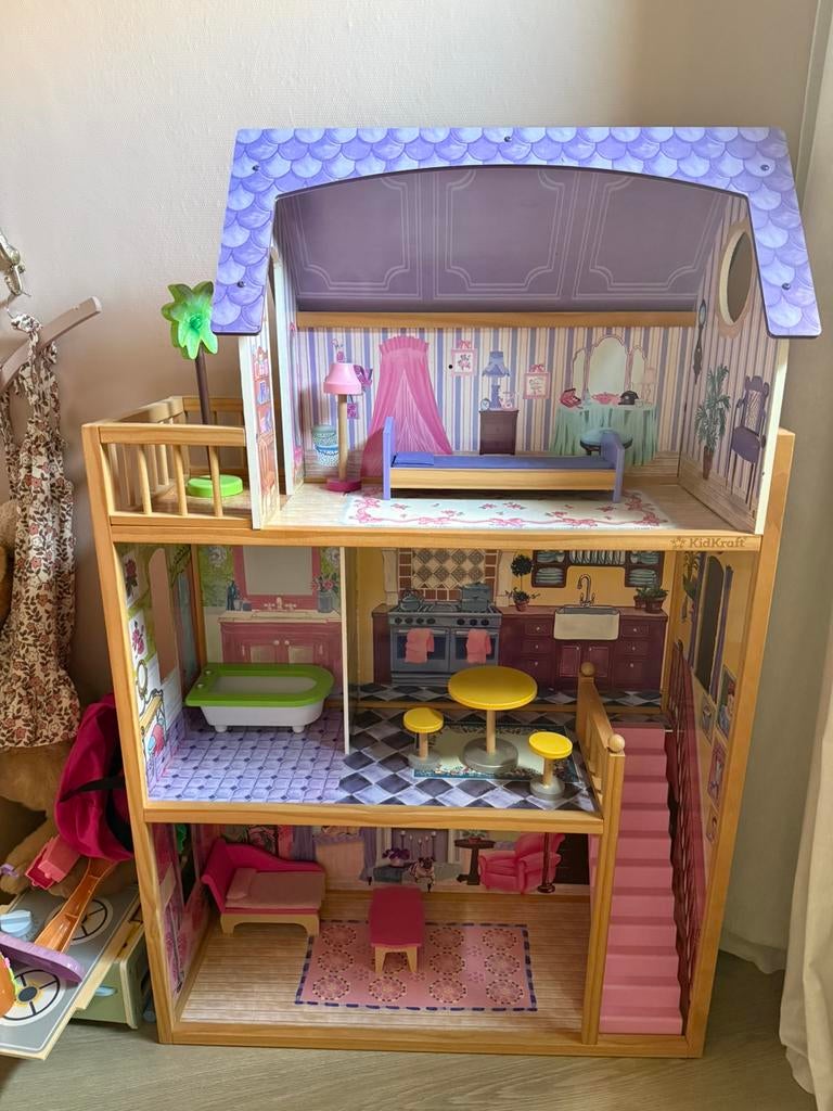 Kidkraft barbiehuis met accessoires, Ophalen, Nieuw, Poppenhuis