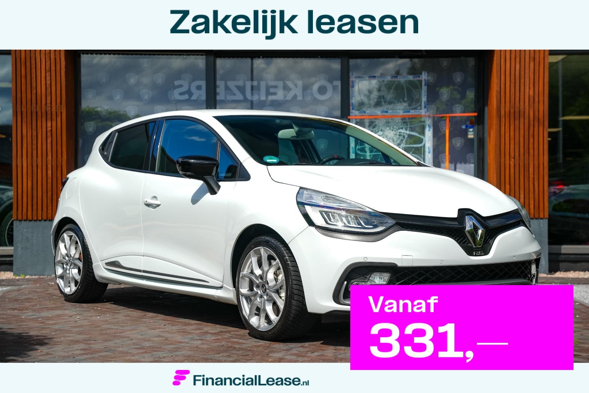Renault Clio R.S. 1.6 200pk Camera Cruise Keyless Stoelverw., Gebruikt, 4 cilinders, Wit, Bedrijf