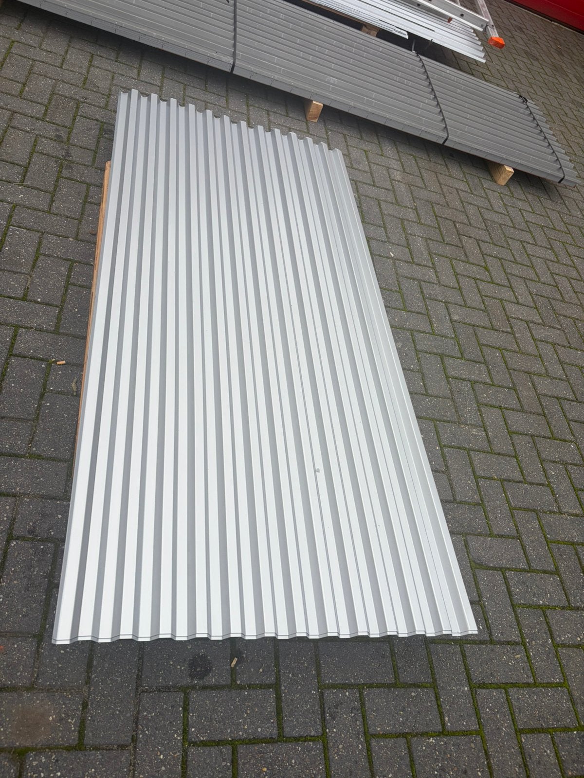 Damwand ral 9006 l=2,05mtr  (9st), Ophalen, Zo goed als nieuw