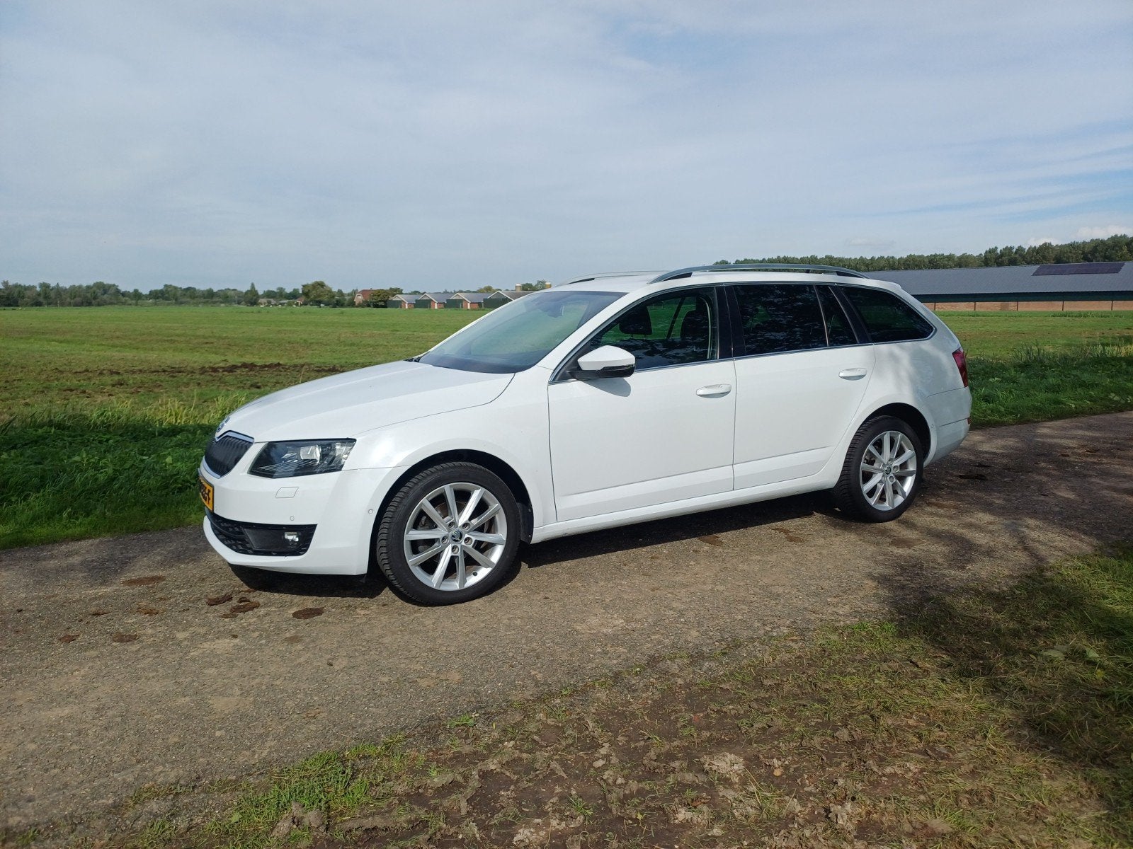 Skoda Octavia combi 1.6 TDI 2016 euro 6, Auto's, Voorwielaandrijving, Stof, 4 cilinders, Wit