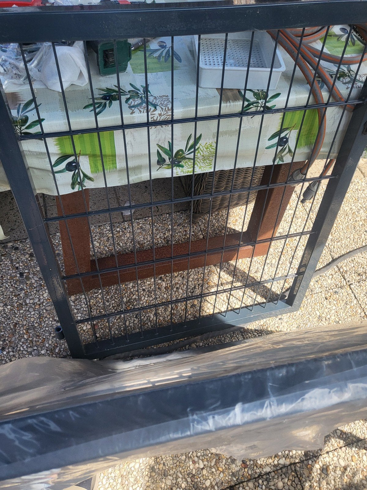hekwerk nieuw 2x deurtjes nieuwprijs 244,9 ps, Tuin en Terras, Tuinhekken en Hekwerk, Ophalen, Nieuw, IJzer, Dubbelstaafmat hekwerk