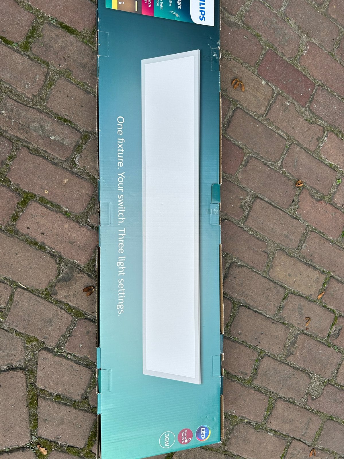 Philips LED Plafondlamp 120x30cm 36W - SceneSwitch, Huis en Inrichting, Kunststof, Modern, Meerkleurig, LED