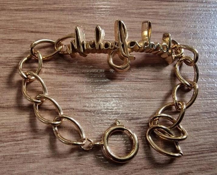 Zilver- of Goudkleurige Michael Jackson Handtekening Armband, Verzamelen, Ophalen of Verzenden, Gebruikt