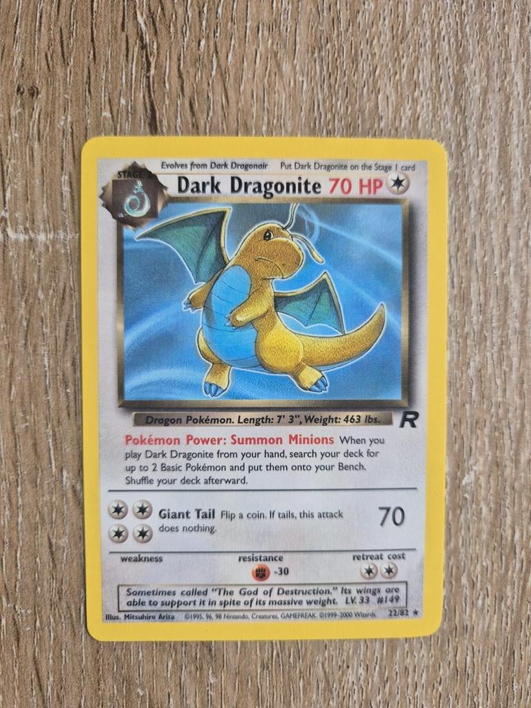 Pokémon Dark Dragonite 22/82 – Team Rocket (Engels), Ophalen of Verzenden, Zo goed als nieuw