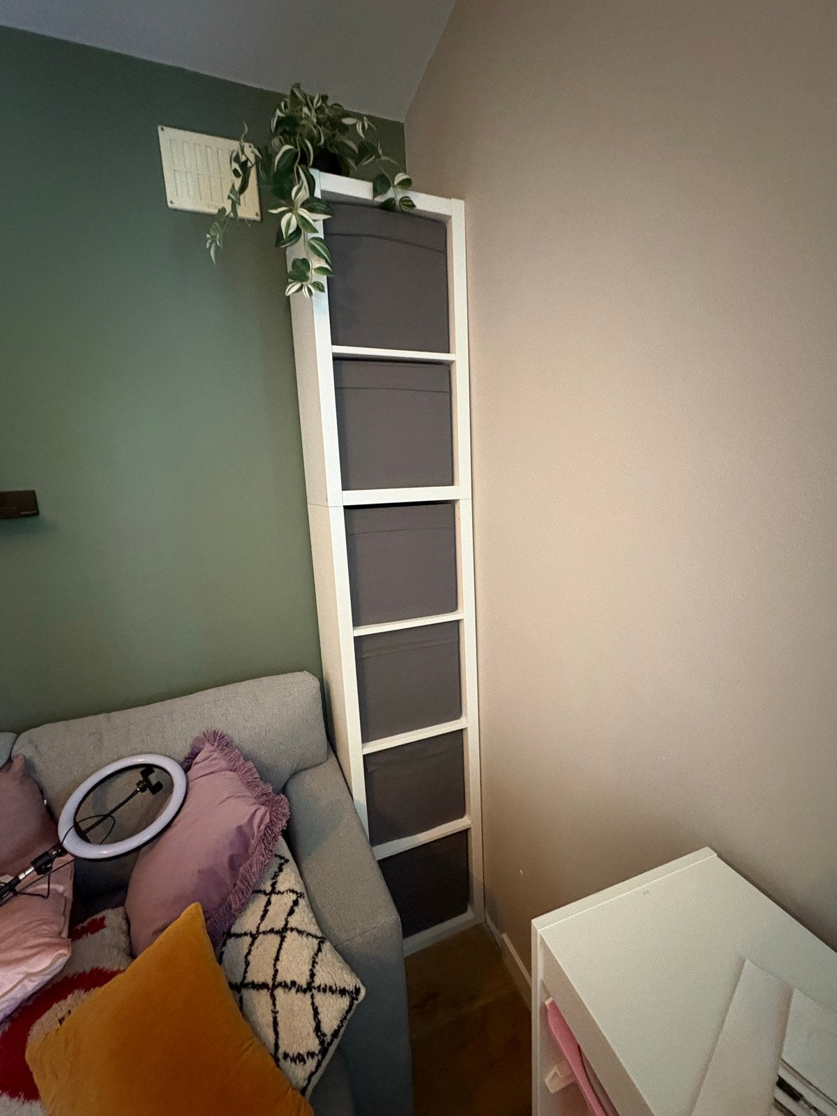 IKEA Kallax 6 vakken wit met grijs - Zo goed als nieuw, Ophalen, Zo goed als nieuw