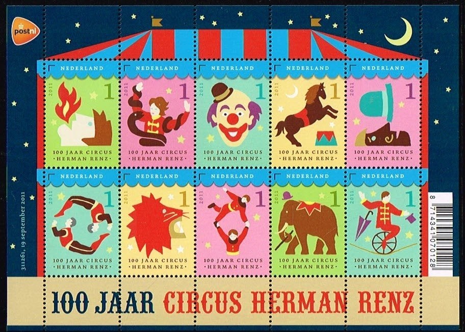 2011 Vel Circus Herman Renz Postfris., Verzenden, Postfris