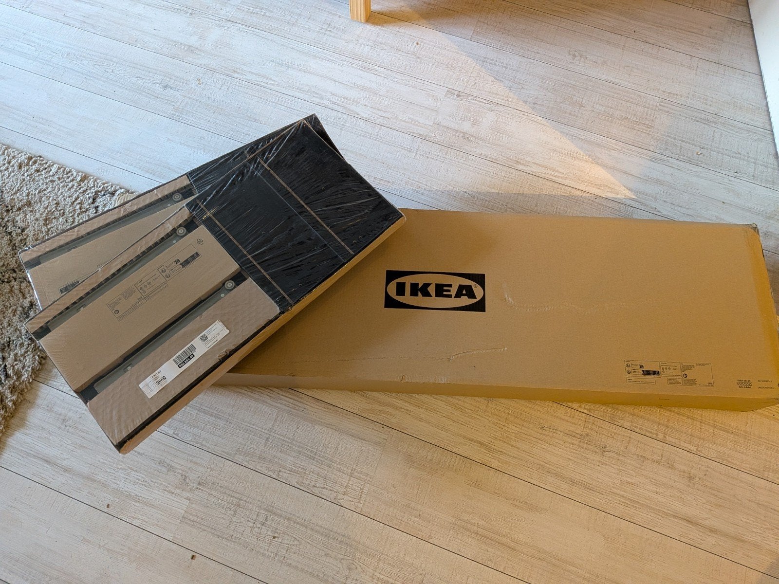 Kallax zwart/bruin 77x147 en 2x inzetlades *Nieuw in doos*, Ophalen, Minder dan 50 cm, 100 tot 150 cm, Nieuw