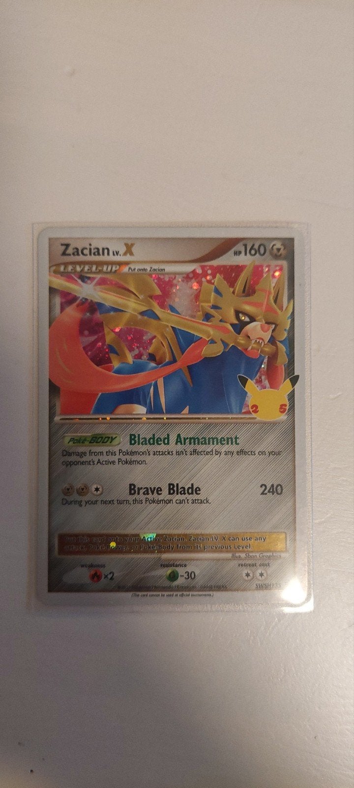 Zacian X celebrations, Ophalen of Verzenden, Nieuw, Losse kaart, Foil