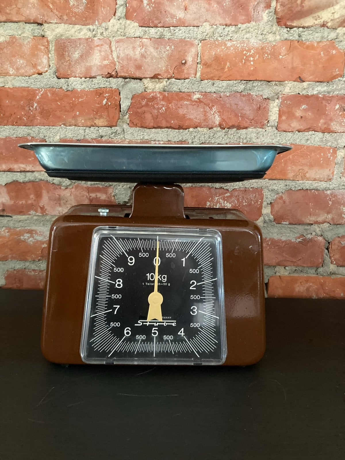 Vintage Stube Keukenweegschaal - Bruin, tot 10 kg, Ophalen