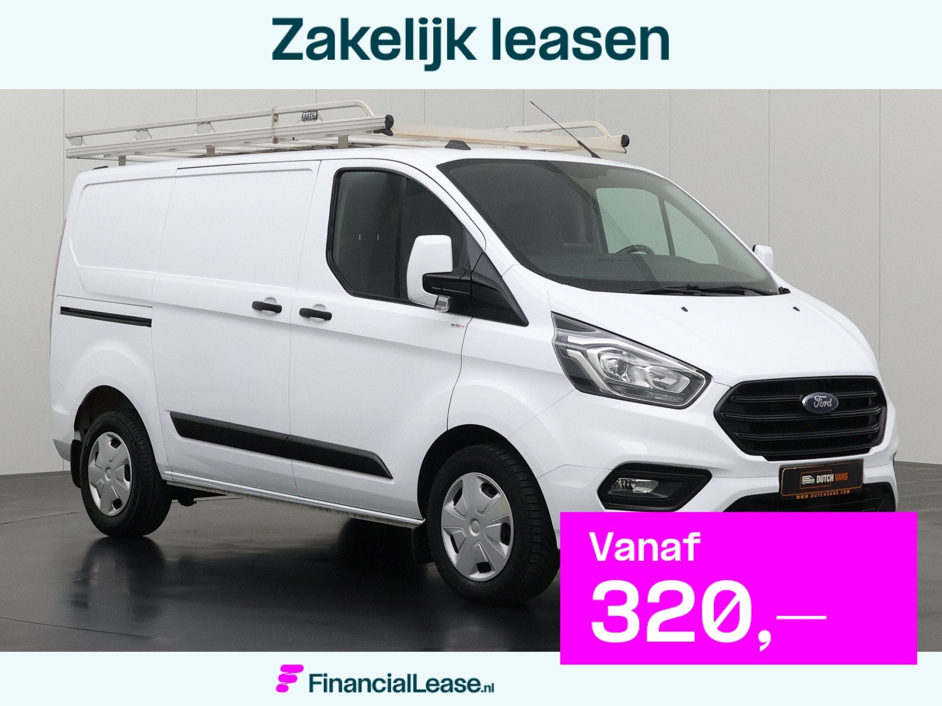 Ford Transit Custom 2.0TDCi 130PK Business | Imperiaal | Mul, Dealer onderhouden, Stof, Gebruikt, Wit