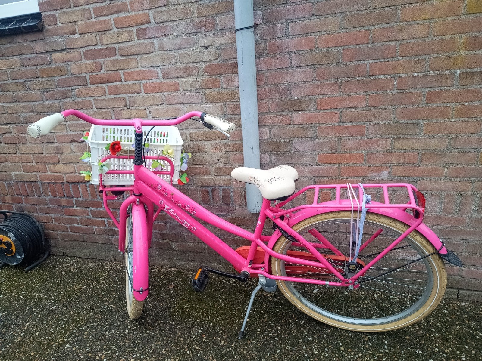 Roze kinderfiets 26 inch, Ophalen, Terugtraprem, Onbekend, Handrem