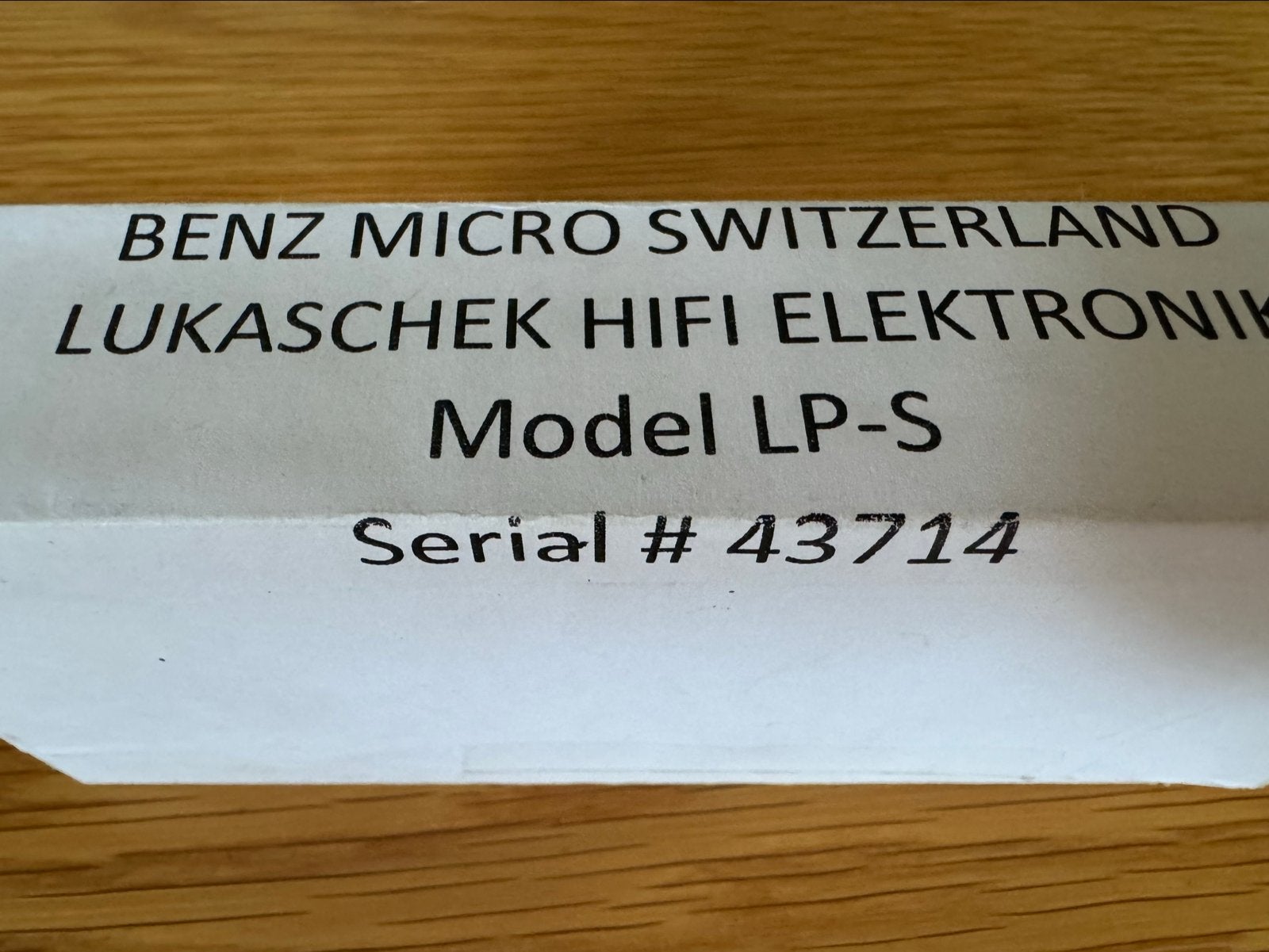 Benz Micro LP-S MC Element - Topstaat, weinig gebruikt, Ophalen of Verzenden, Zo goed als nieuw, Platenspeler-onderdeel, Overige merken