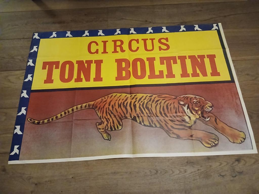 Poster Circus Toni Boltini  4 delig, Ophalen of Verzenden, A1 t/m A3