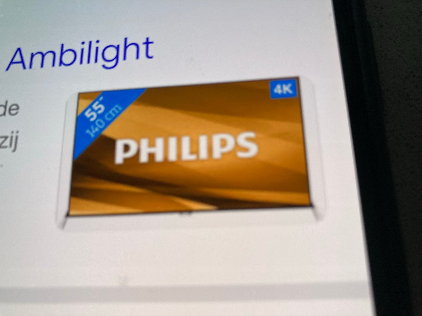 Philips Ambilight TV 55PUS7600/12 - 55 inch, Ophalen, Philips, Gebruikt, 100 cm of meer
