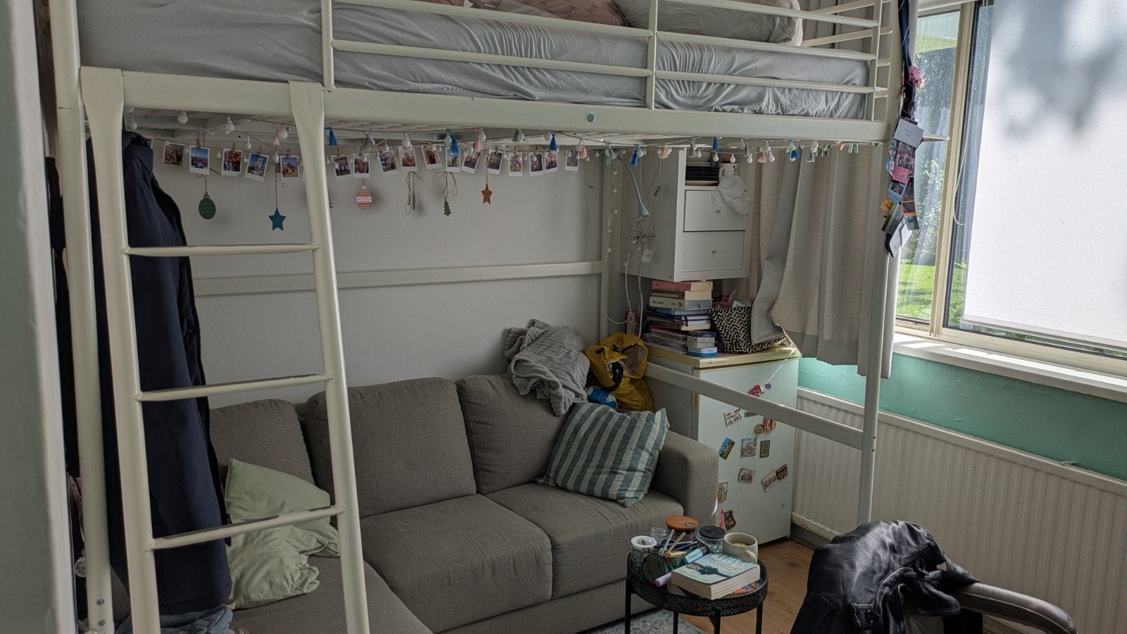 IKEA Hoogslaper - Wit, exclusief matras, Huis en Inrichting, Slaapkamer | Stapelbedden en Hoogslapers, Ophalen, Gebruikt, Hoogslaper